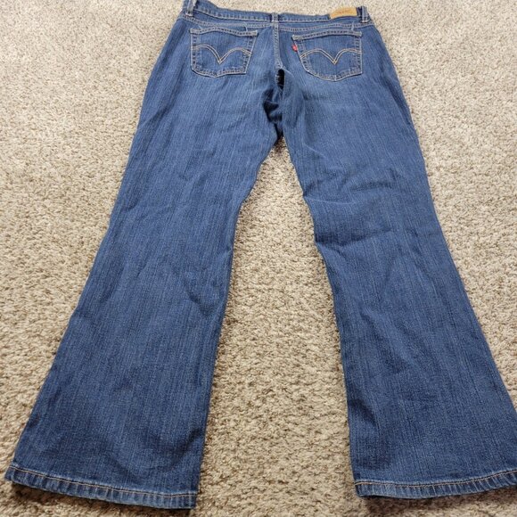 Levis 550 Jeans Womens 14 Blue Bootcut Relaxed Dark Wash Western Denim - Picture 6 of 8